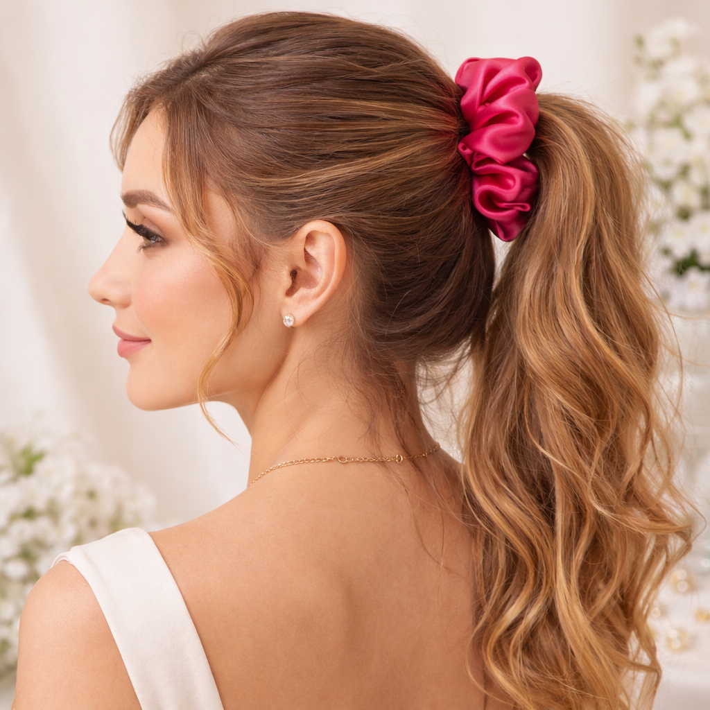 ORIVA Satin Scrunchies – Premium Hair Accessories (Pack of 5)